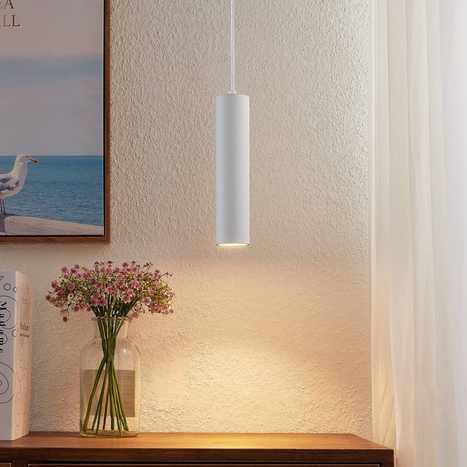 PRIOS - hanglamp - 1licht - IJzer, aluminium - H: 25 cm - GU10 - zandwit