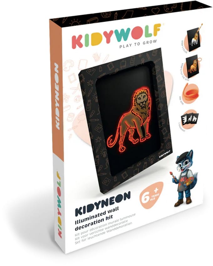 Kidywolf | Kidyneon Kit Voor Lightgevende Wanddecoratie Dieren