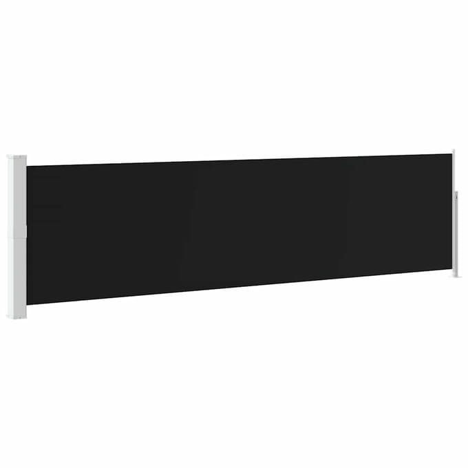 vidaXL - Tuinscherm - uittrekbaar - 140x514 - cm - zwart