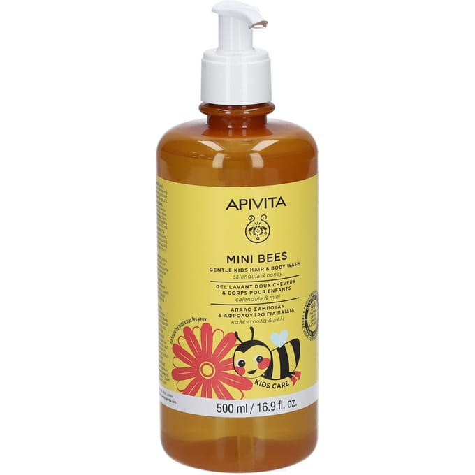 Apivita Mini Bees Douchegel-Shampoo voor Baby's en Kinderen
