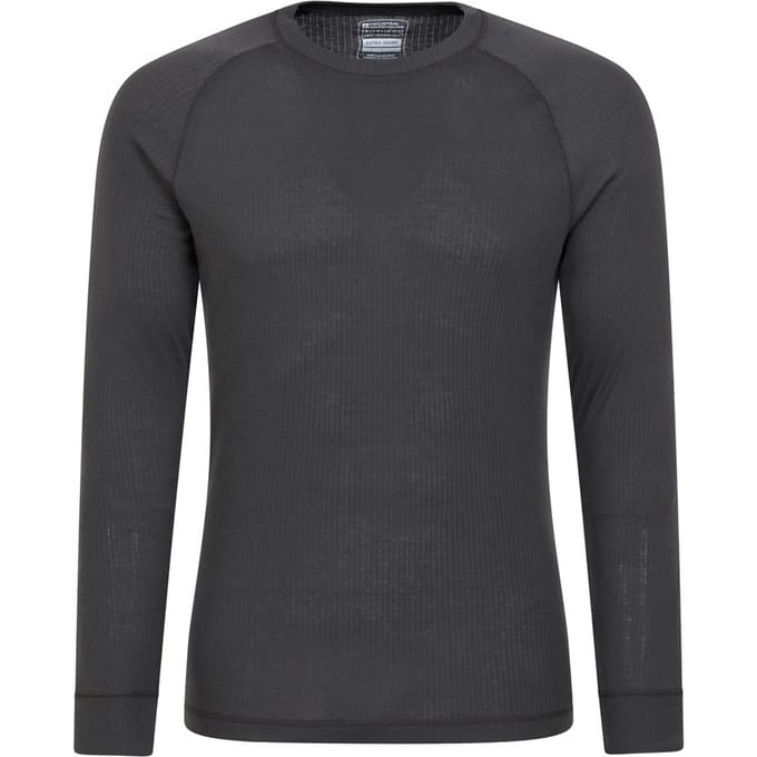 Mountain Warehouse Heren Talus Ronde Hals Thermo Top met Lange Mouwen (Houtskool)