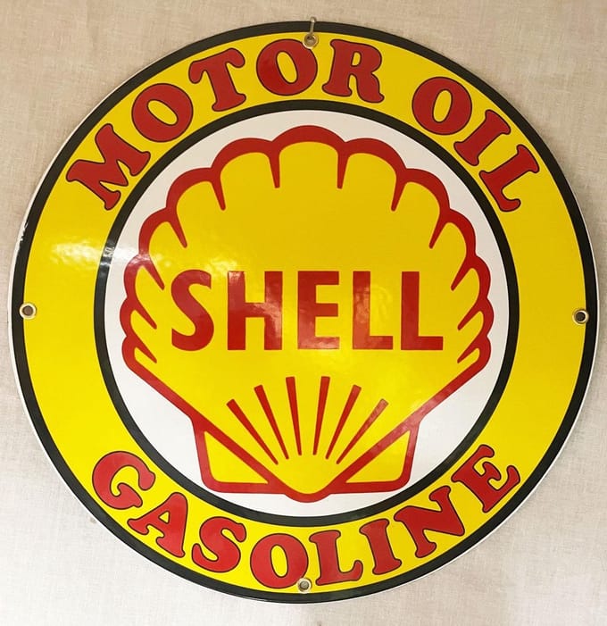 Shell Motor Oil Gasoline Rond Emaille Bord 30 cm