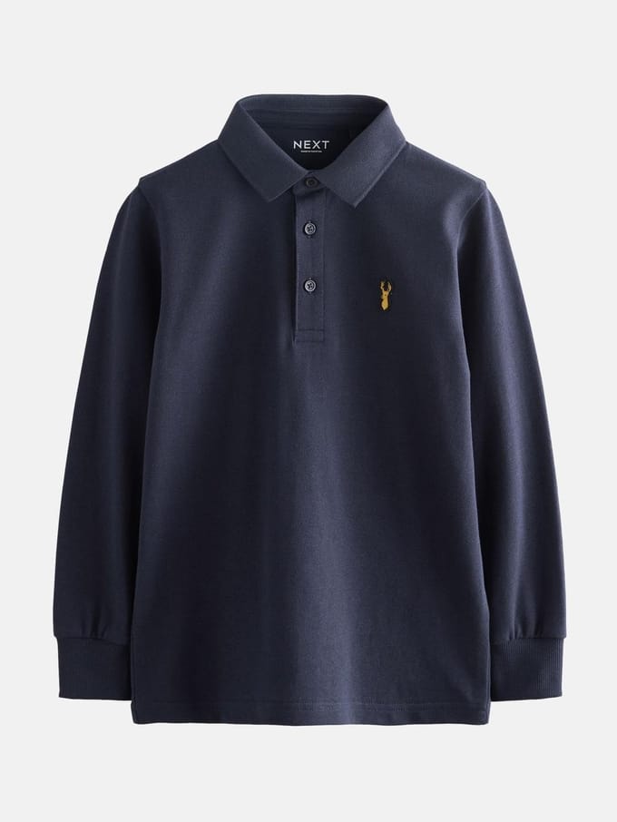 Next - Jongens - Poloshirt met lange mouwen - Blauw