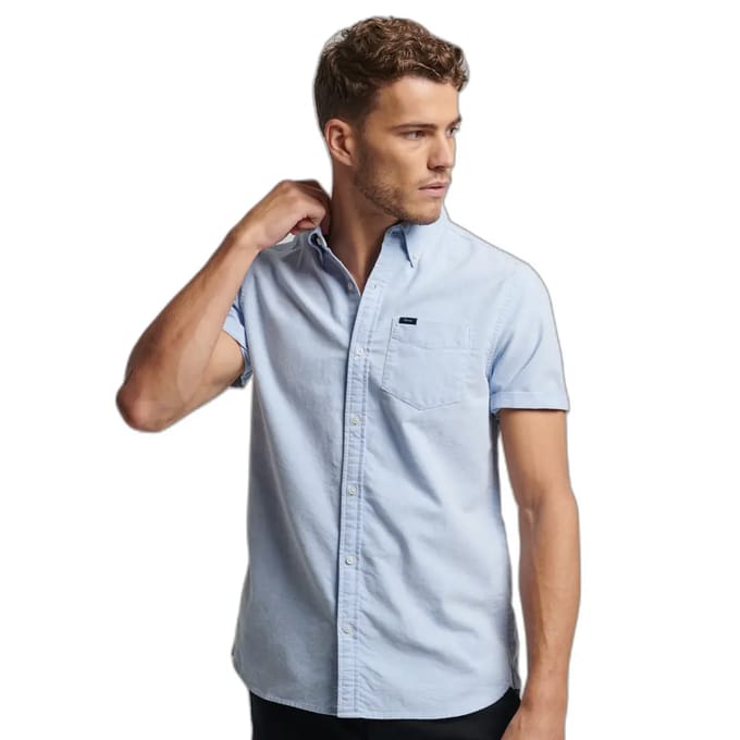 Superdry - Oxford overhemd met korte mouwen - Heren - Shirts