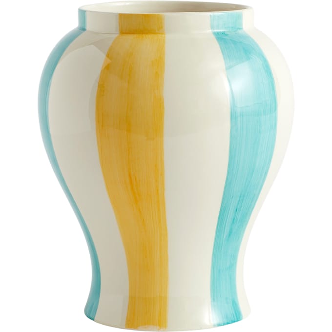HAY Sobremesa Stripe Vaas - green/yellow