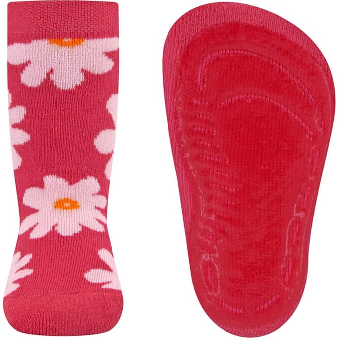 Antislipsokken Ewers - Fuchsia met Roze Margrieten - Elastisch - Siliconenzool-19/20