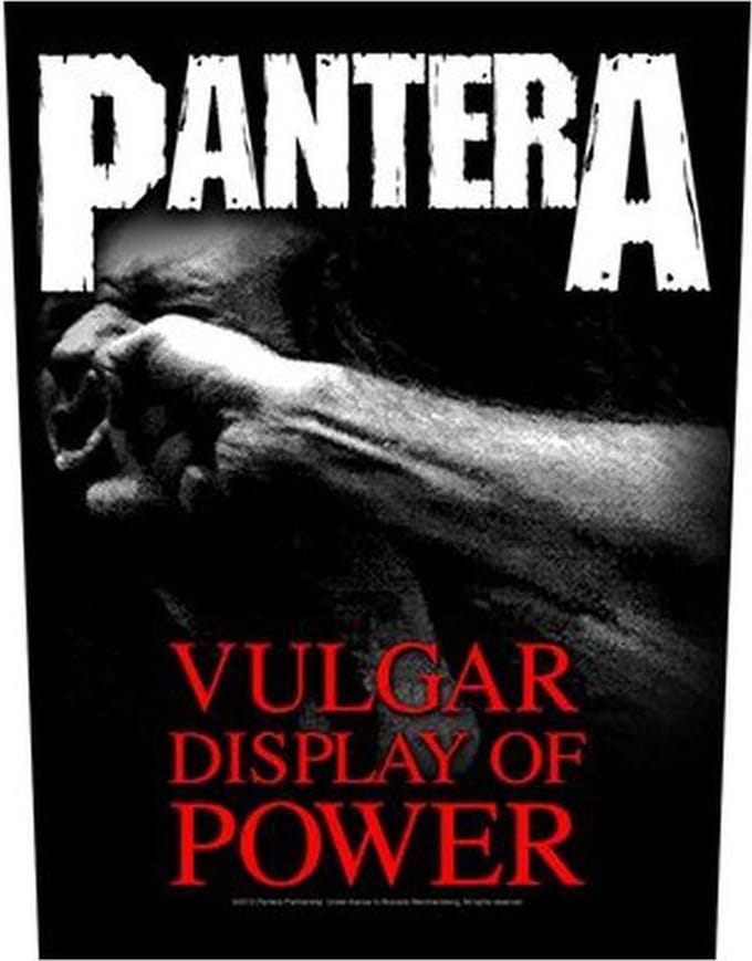 Pantera - Vulgar Display Of Power Rugpatch - Zwart