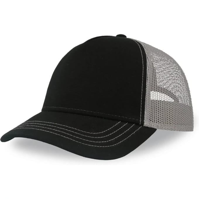 Atlantis Headwear Rapper Canvas Cap Recycled AT426 - BLACK/GREY - One size