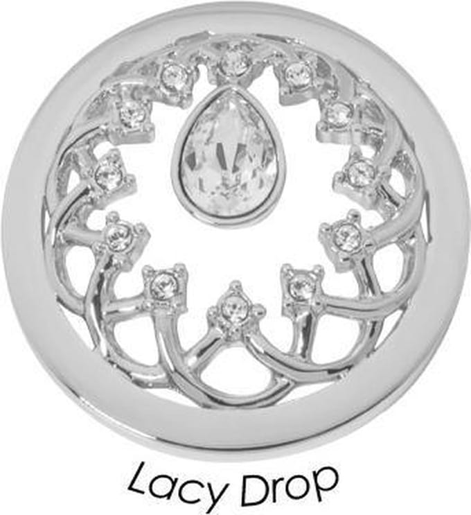 Quoins Disk QMB-64M-E Lacy Drop staal zilverkleurig (M)