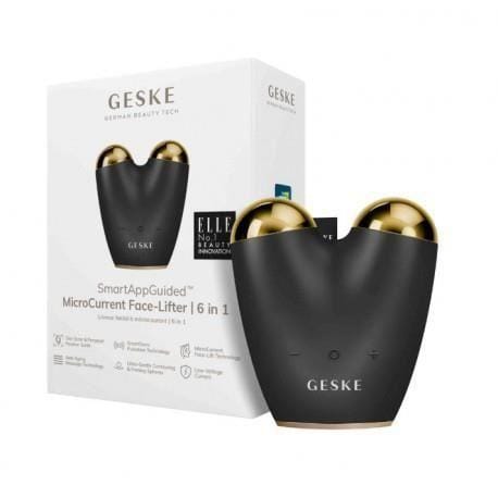 GESKE | SmartAppGuided™ SmartAppGuided™ MicroCurrent Face Lifter | 6 op 1 | Gezichtslifting | Tools voor huidverzorging | Facelift | Anti-aging apparaat | MicroCurrent tegen rimpels