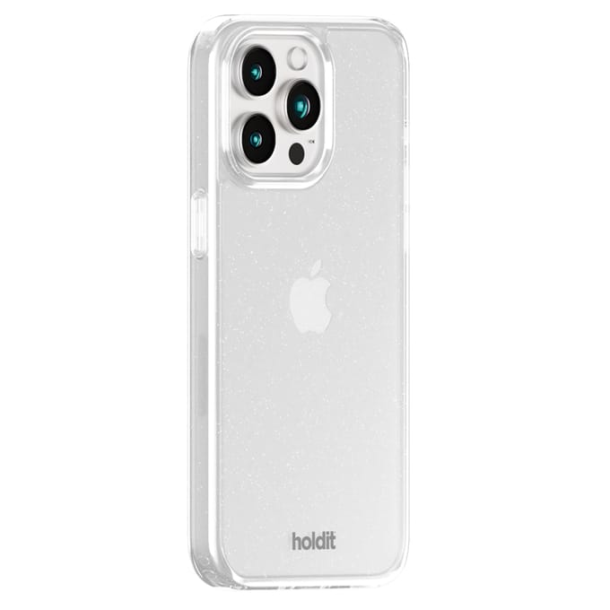 Holdit Glitter Case geschikt voor Apple iPhone 15 Pro - Wit