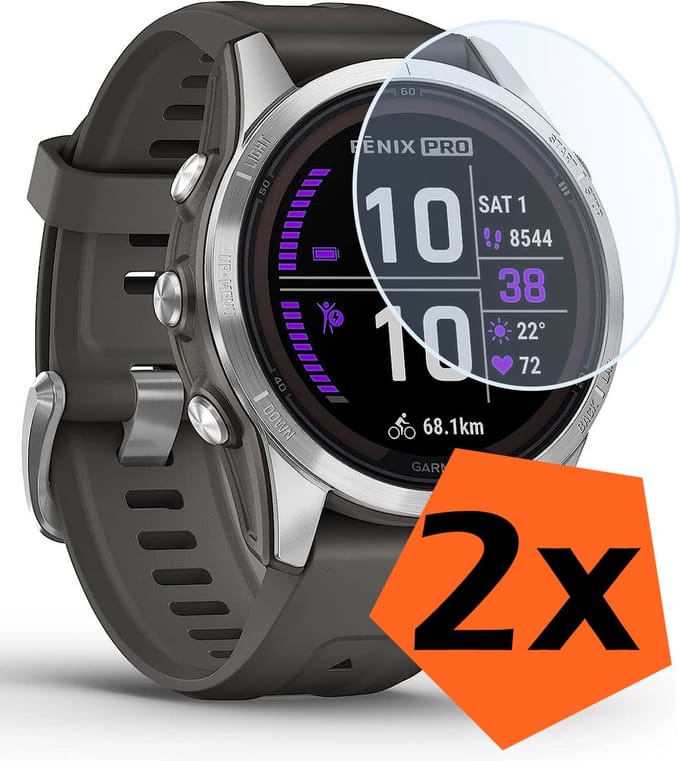 Screenprotector - Geschikt voor Garmin Fenix 7S Pro Screenprotector Bescherm Glas - Screen Protector Geschikt voor Garmin Fenix 7S Pro Screenprotector Tempered Glass - 2 PACK