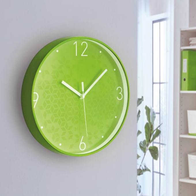 Leitz WOW Stille Wandklok Groen