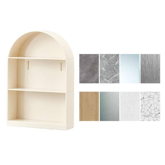 Wandgemonteerde Vitrine Blind Box Figuren Display Case Handwerk Opbergdisplayrek Stofdicht white