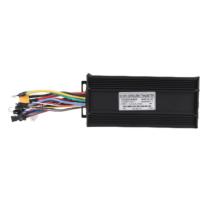 Kit de contrôleur d'e-trottinette avec écran LCD 36V 48V 52V 45A Onde Sinusoïdale 3 Modes Kit de Contrôleur Sans Balais black