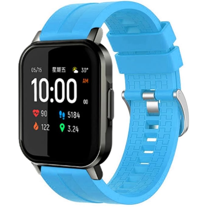 Bracelet de Montre en Silicone Compatible pour Montre Connectée LS02 Bracelet de Rechange blue