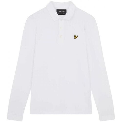 Lyle & Scott Poloshirt met lange mouwen in Wit