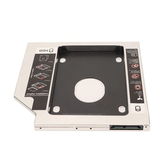 2,5 inch harde schijf Caddy 9,5 mm 2e SDD HDD Caddy-lade Universele adapter voor laptop CD DVD ROM Optisch black