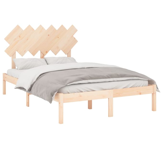 vidaXL - Bedframe - massief - hout - 120x190 - cm
