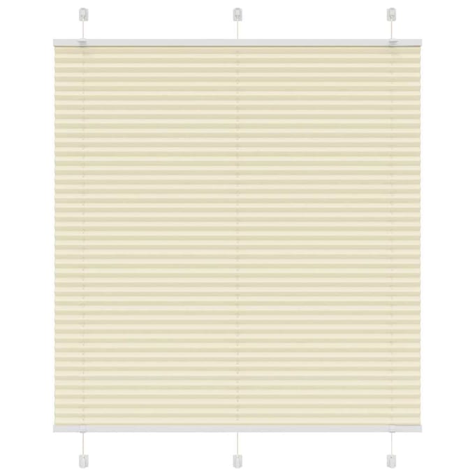 vidaXL - Plissé - rolgordijn - 120x150cm - stofbreedte - 119,4cm - polyester - crème