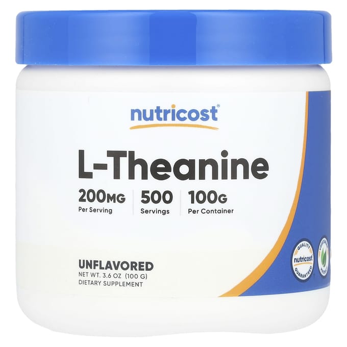 Nutricost, L-theanine, naturel, 92 gram (100 gr)