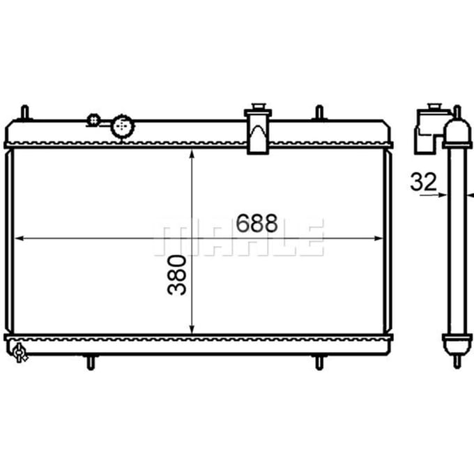 Radiator, motorkoeling MAHLE CR 801 000S