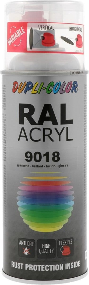 Dupli-Color acryllak hoogglans RAL 9018 papyruswit - 400 ml.