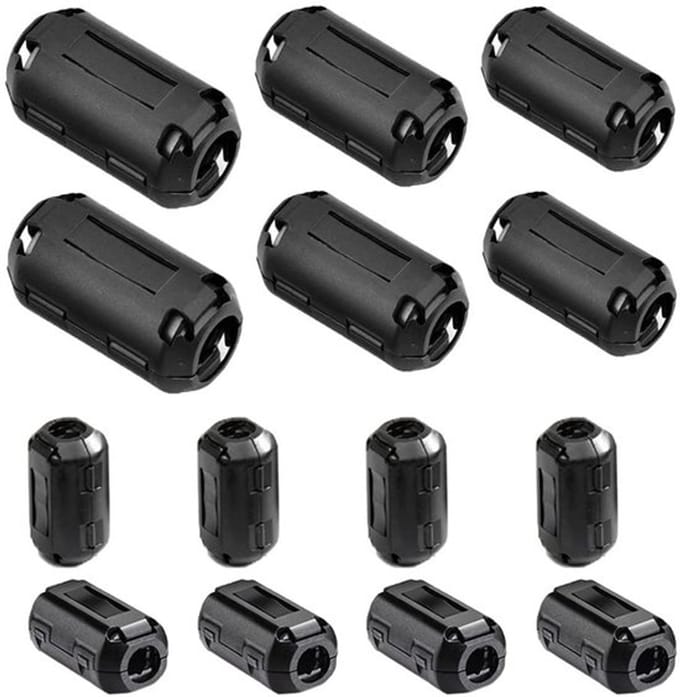 Zeynomax - Clip-on ferrietringkernset - Ruisonderdrukker - Zwart - Kabelclip