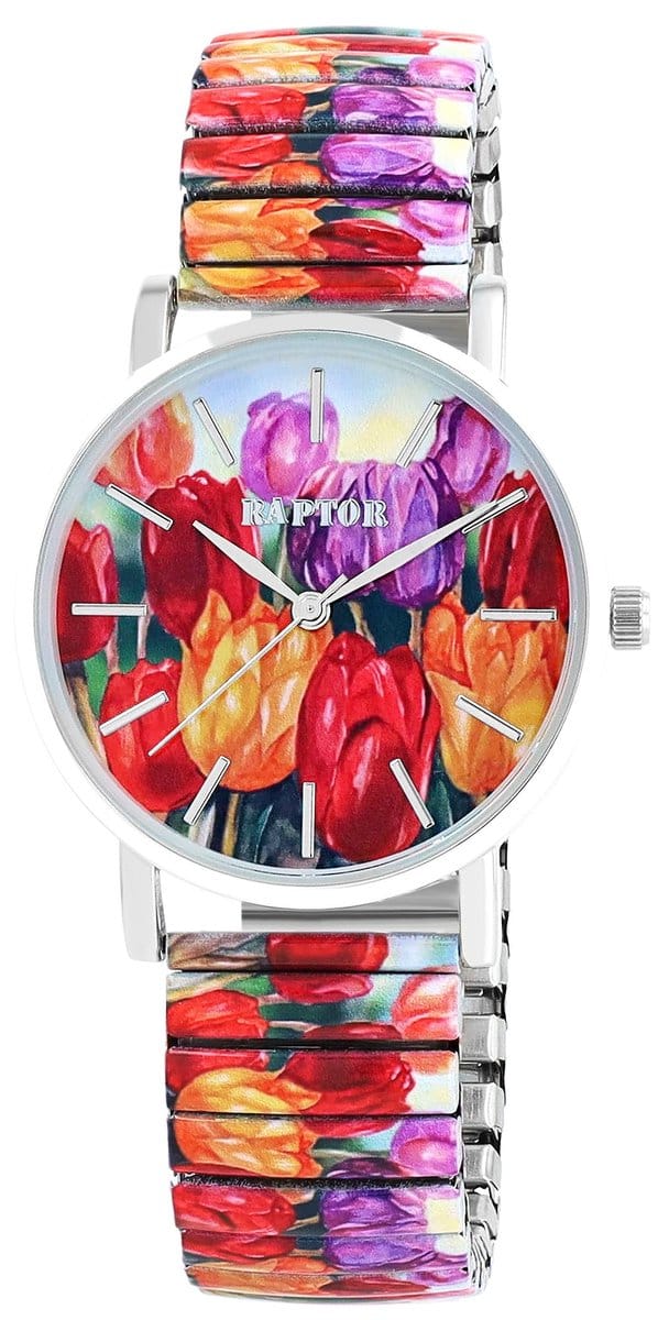 Raptor Herenhorloge siliconen JW20204 met echte leren band, 5ATM, basic, modern, zakelijk