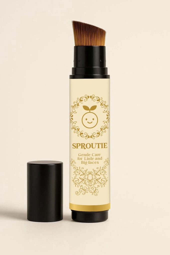 Sproutie – The Original – Hervulbare beautykwast – Crème met goud