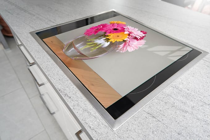TMK ArtDeko - Snijplank - Glas - 52x40cm - Bloemen