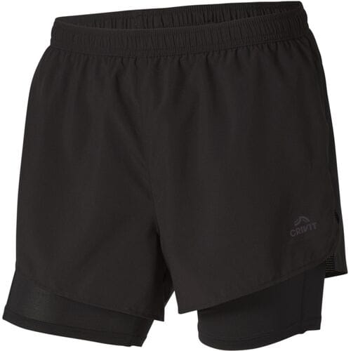CRIVIT Korte heren sportbroek (Zwart, S)