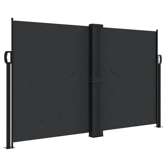 vidaXL - Windscherm - uittrekbaar - 140x600 - cm - zwart