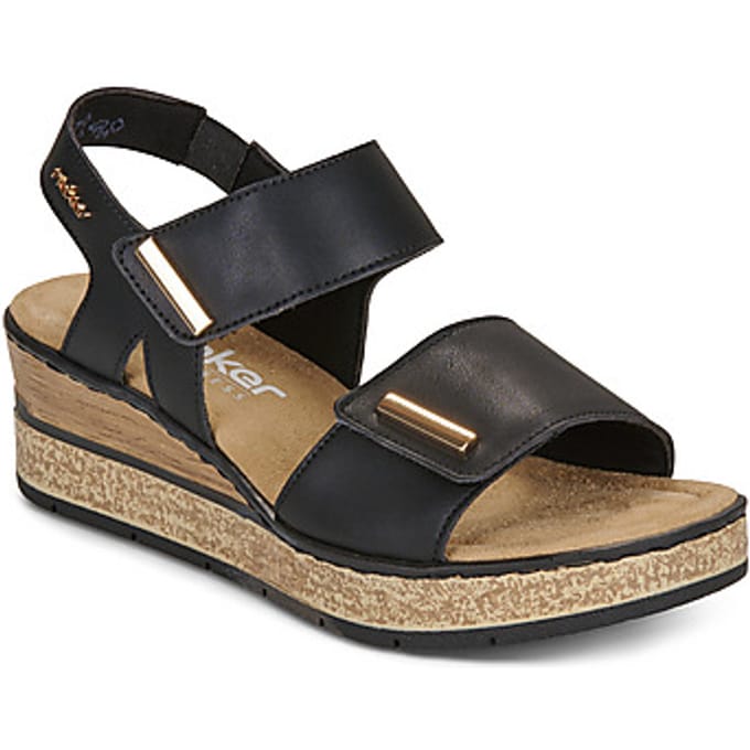 Rieker Sandalen - Dames - Zwart - Maat:39