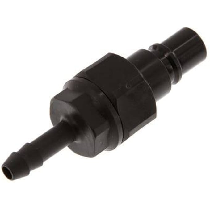 POM DN 7.2 Koppeling Insteeknippel 6 mm Slangpilaar Dubbele afsluiting
