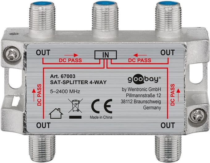 Goobay SAT Distributor, 4-Pack