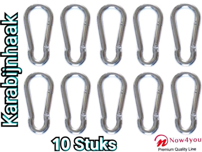Karabijnhaak - Karabiner - Musketon 10 stuks