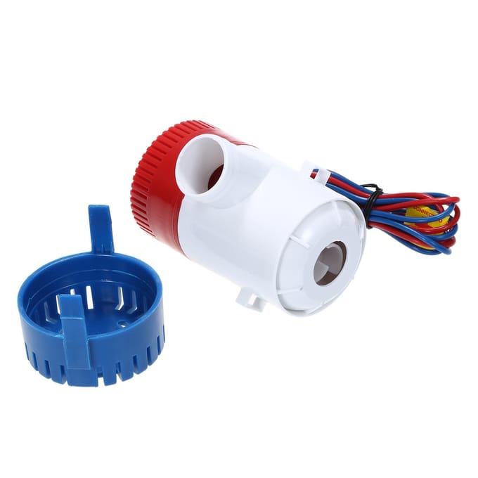 12V elektrische pomp 1100GPH Marine lenspomp dompelpomp waterpomp red