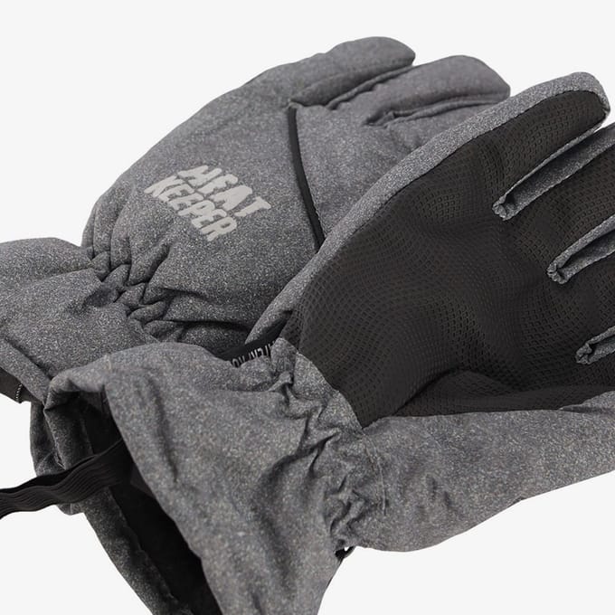 Heat Keeper kinder thermo handschoenen grijs - Maat 128/134