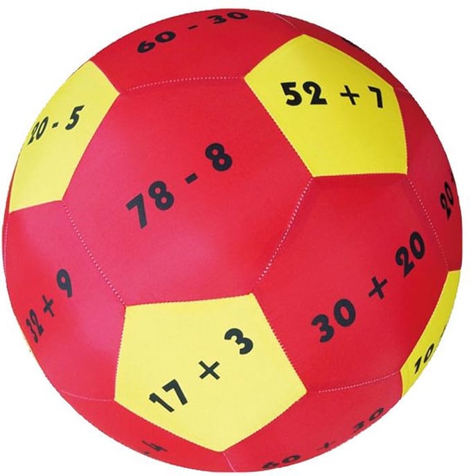 Bewegend Leren Bal Getallen t/m 100, 35cm, 32 panelen