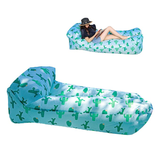 Opblaasbare Lounger Draagbaar Opvouwbaar Polyester Vezel Comfortabel Goed Draagvermogen Buiten
