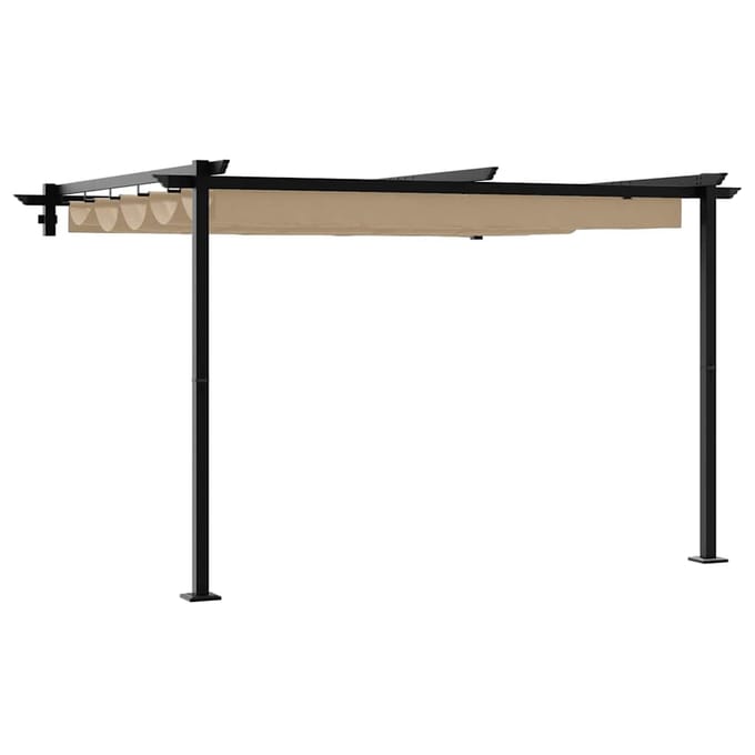 vidaXL - Prieel - 300 - x - 300 - x - 200 - cm - Taupe - Polyester