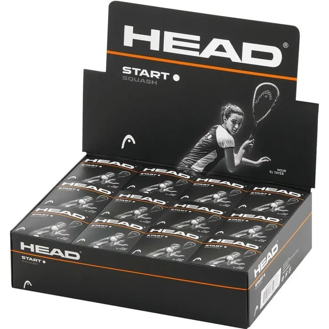 Head Start Squash Balls - Single White Dot - Box of 12