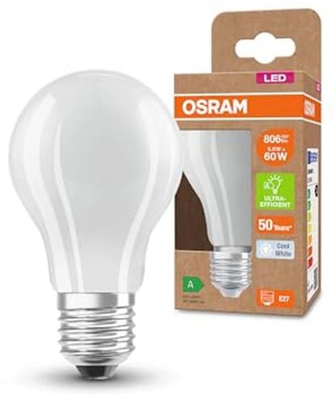 E27 LED Gloeilamp - Classic Ball Shape - 3.6W - 806 Lumen - Koel Wit Licht - Energiebesparend