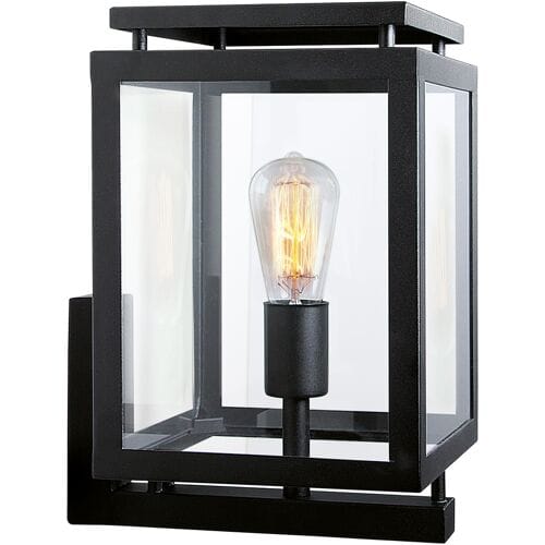 KS Verlichting buitenverlichting - De Vecht wandlamp - Zwart - Schemerschakelaar - Modern - Vierkant - E27 - LED - Lichtsensor - Daglichtsensor - Licht-donker sensor