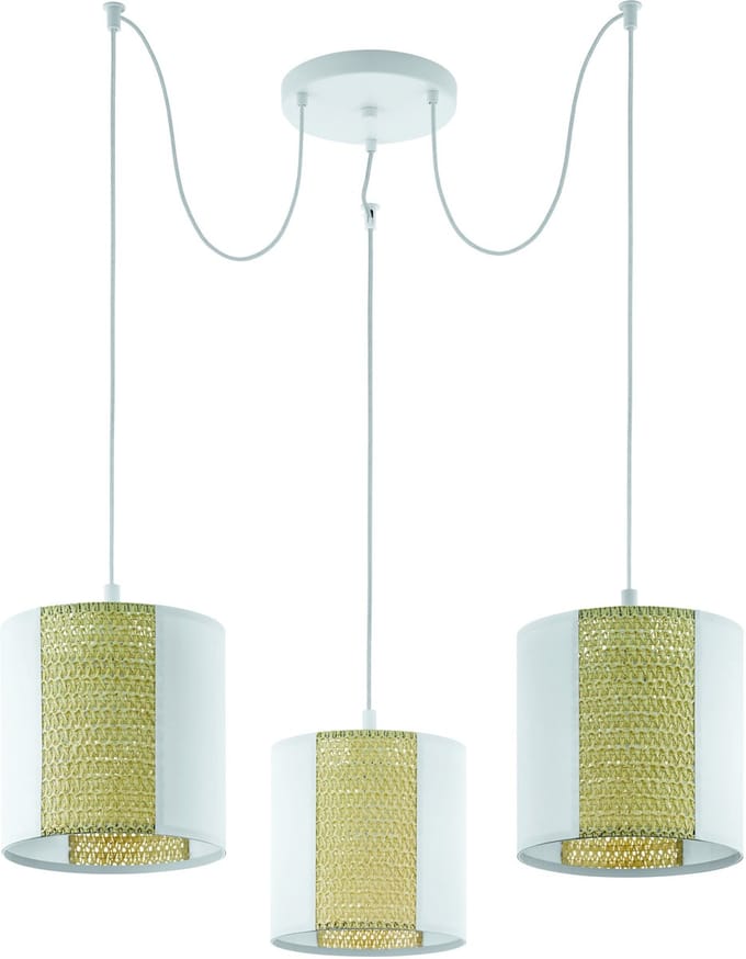 EGLO Arnhem Hanglamp - E27 - Papier|Staal - Wit|Bruin