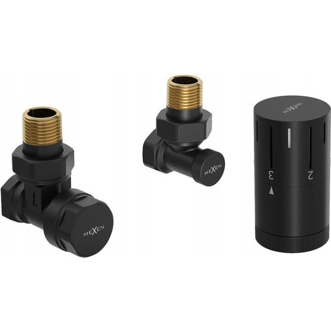 Mexen G05 thermostatisch hoekset, zwart - W901-958-70