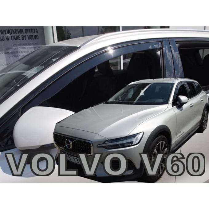 Déflecteurs d'air - HEKO - Volvo V60 II (depuis 2018) - 4/5 portes - Teinté fumé - Montage sans perçage