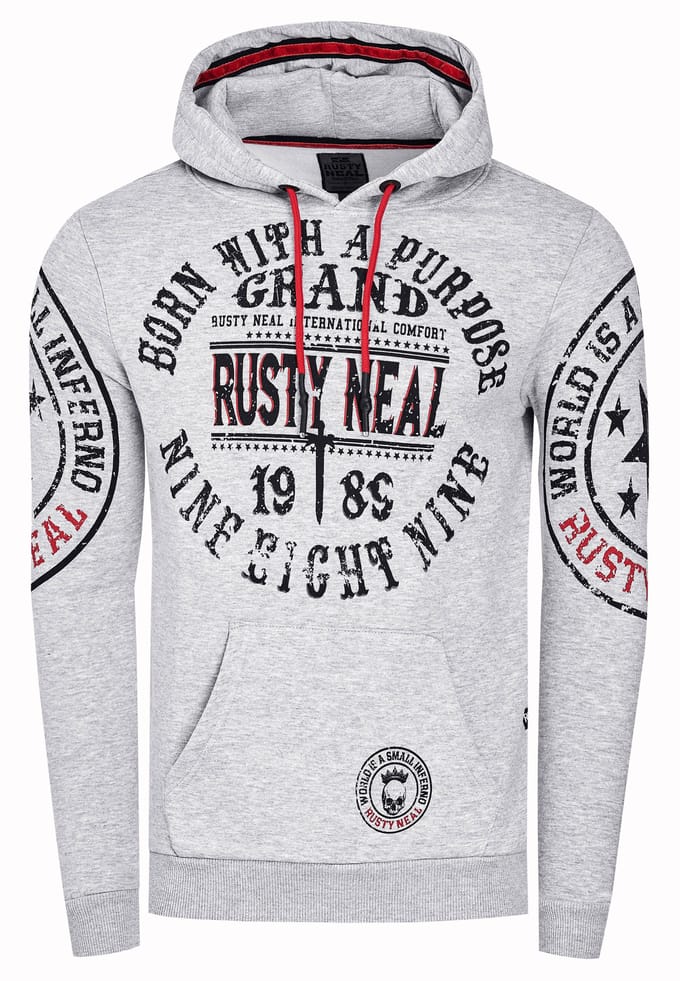 Streetwear trui met capuchon en prints