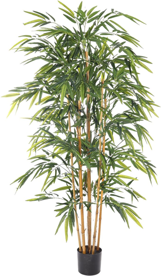Kunst Bamboe Plant Deluxe – 180 cm – High Density – Echte Bamboe Stammen – In Pot